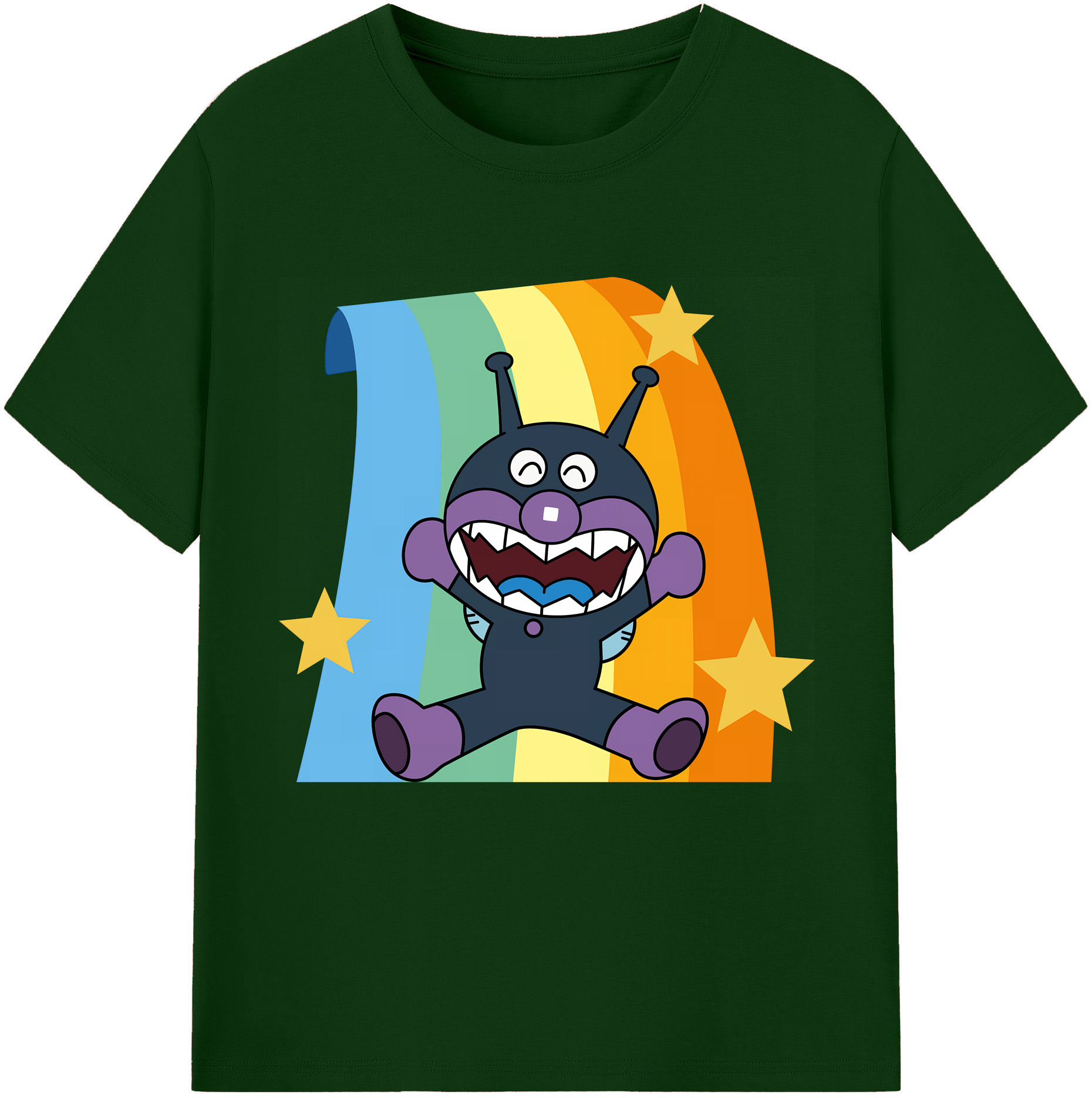 （画像用） アンパンマン Anpanman 綿100％半袖Tシャツ（フロントプリント）